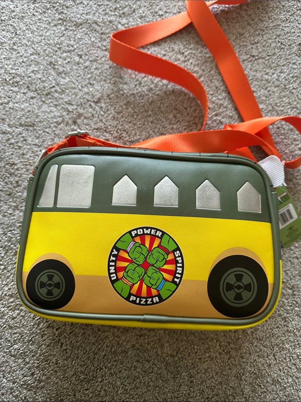 Teenage Mutant Ninja Turtles Kids Orange and Yellow Crossbody Bag